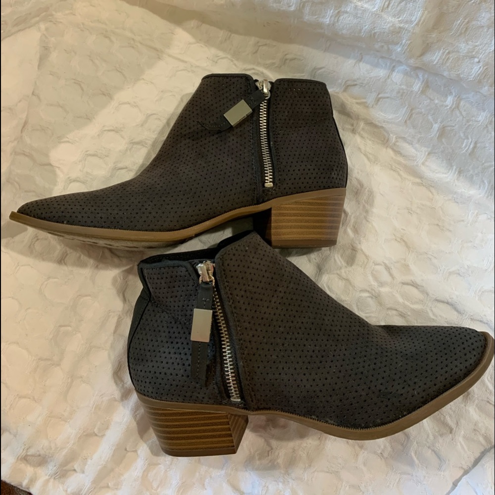 SAM EDELMAN CIRCUS BROWN ZIPPERED BOOTIES SIZE 8.5 - Picture 15 of 16